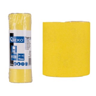 GEKO Papier ścierny - rolka 115mm x 3m P220 (100) G78448