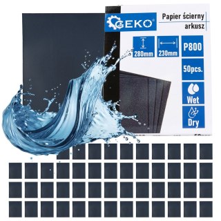 GEKO Papier ścierny wodny - arkusz 230x280mm P800 (50/1000) G78491