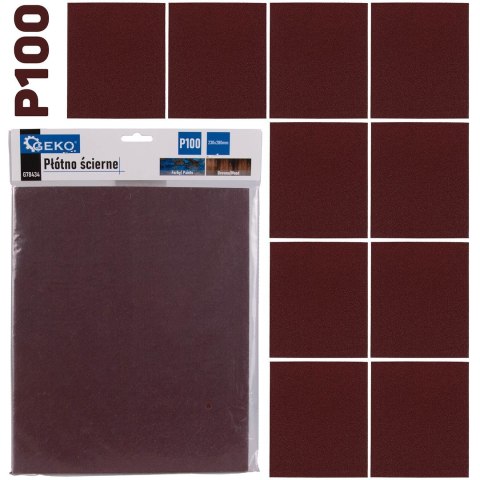 GEKO Płótno ścierne - arkusz 230x280mm P100 (10/500) G78434