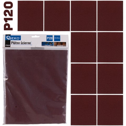 GEKO Płótno ścierne - arkusz 230x280mm P120 (10/500) G78435