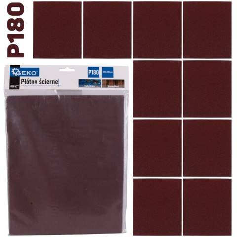 GEKO Płótno ścierne - arkusz 230x280mm P180 (10/500) G78437