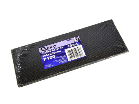 GEKO Siatka ścierna 105x280mm P120 (10/1000) G78574