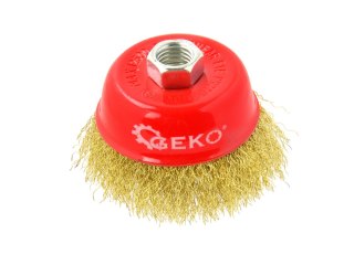 GEKO Szczotka druciana czołowa mosiężna 75mm/3" M14(100) G00590