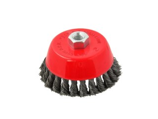 GEKO Szczotka druciana czołowa pleciona 100mm/4" M14(60) G00592