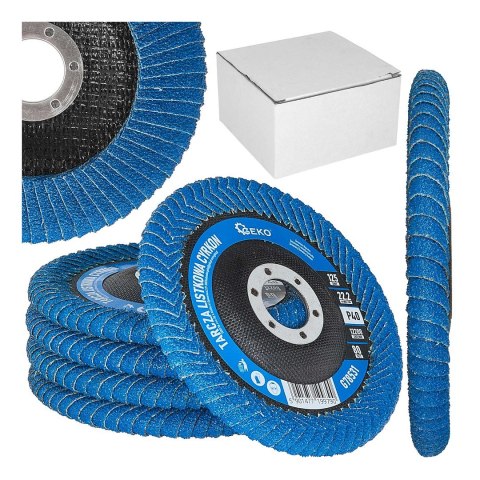 GEKO Tarcza listkowa CYRKON 125mm P40 do szlifowania spawów i krawędzi (5/100) G78531