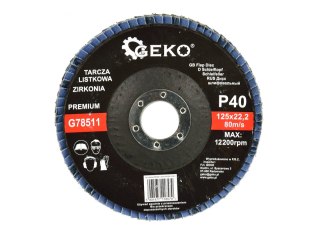 GEKO Tarcza listkowa"CYRKON" 125mm P40 GEKO PREMIUM(10/200) G78511