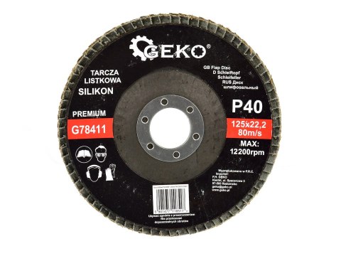 GEKO Tarcza listkowa"SILIKON" 125mm P40 GEKO PREMIUM (10/200) G78411