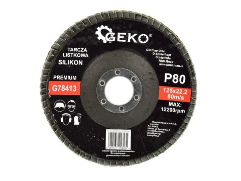 GEKO Tarcza listkowa"SILIKON" 125mm P80 GEKO PREMIUM(10/200) G78413