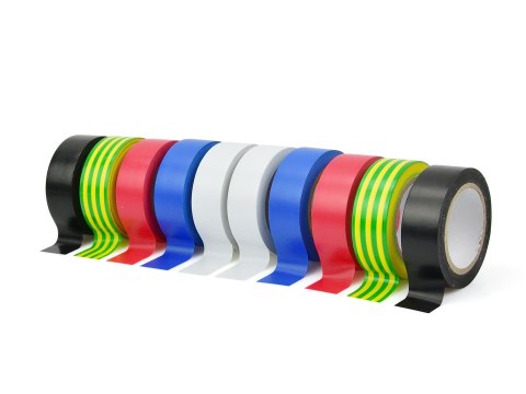 GEKO Taśma izolacyjna kolorowa 19mm x 0,13mm x 5m - zestaw 10 szt. (50) G01382