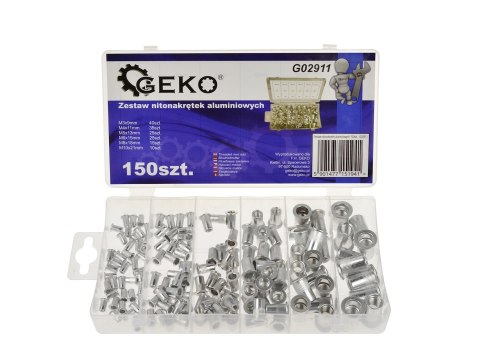 GEKO Zestaw nitonakrętek aluminiowych 150szt.(20) G02911