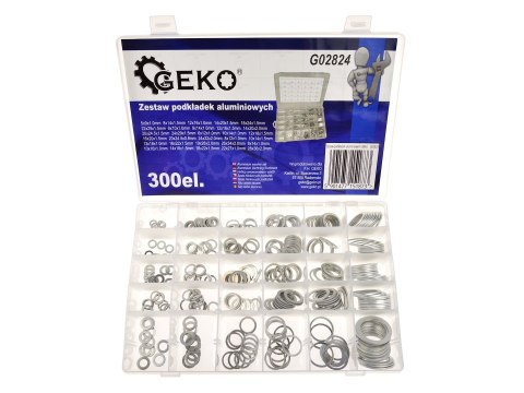 GEKO Zestaw podkładek aluminiowych 300el. (20) G02824