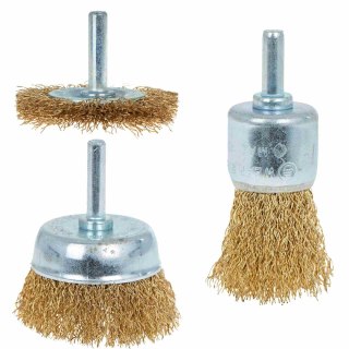 GEKO Zestaw szczotek drucianych do wiertarki 3szt (60) G00639