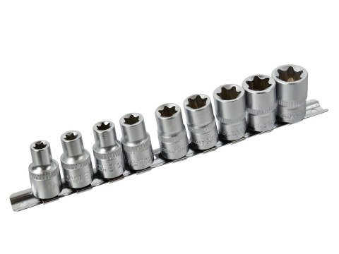 GEKO 10el.kpl.nasadek torx E10-24,1/2"na listwie GEKO(20) G10160
