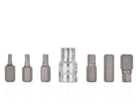 GEKO 7el. zestaw końcówek wkrętakowych HEX H4-H12 (10/100) G10040