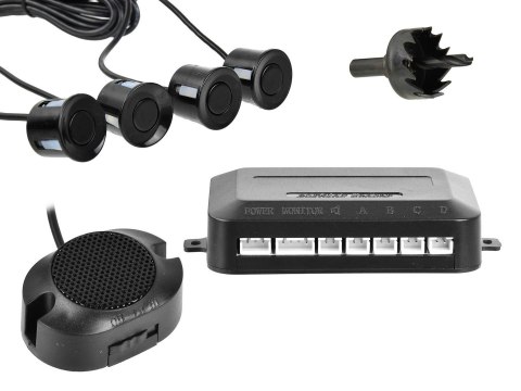 GEKO Czujnik parkowania - cofania Buzzer+ 4 sensory (40) G02335