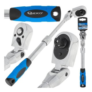 GEKO Grzechotka łamana teleskopowa 3/8" 285-375mm 72T CrV (30) G10129
