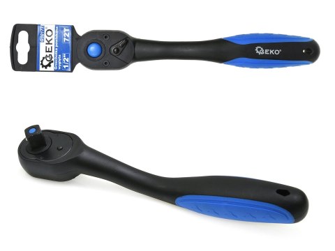 GEKO Grzechotka powlekana wygięta 1/2" 72T (6/36) G10177