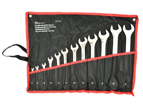 GEKO Klucze pł.-oczk. polerowane 6-32mm 12el.(8) G11144