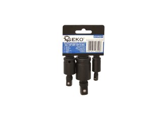 GEKO Kpl. przegubów kulowych 3el. 1/4" 3/8" 1/2" CR-Mo (60) G10521