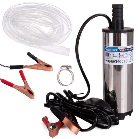 GEKO Pompa do oleju zatapialna 12V 52mm z przewodem 3m (40) G00956