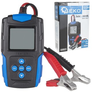 GEKO Tester - miernik LCD do sprawdzania akumulatorów 12/24V 3Ah-200Ah (30) G80031