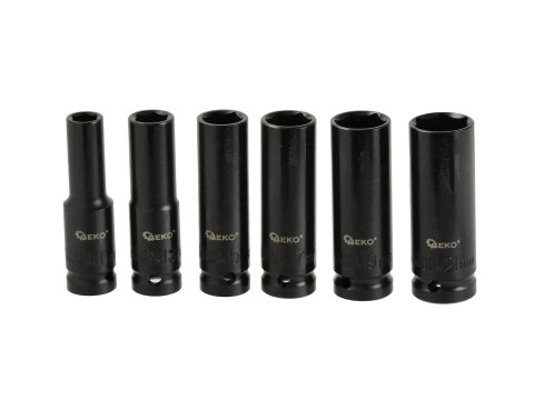 GEKO Zestaw długich nasadek udarowych 1/2" 10-21mm 6el. (20) G10500