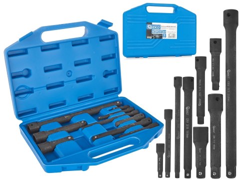 GEKO Zestaw przedłużek udarowych 1/4" 3/8" 1/2" CrV 9szt. (15) G10531