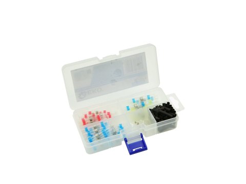 GEKO Złączki rurki koszulki termokurczliwe z cyną 0,25-6mm2 100szt. - 5 rozmiarów (200) G03609