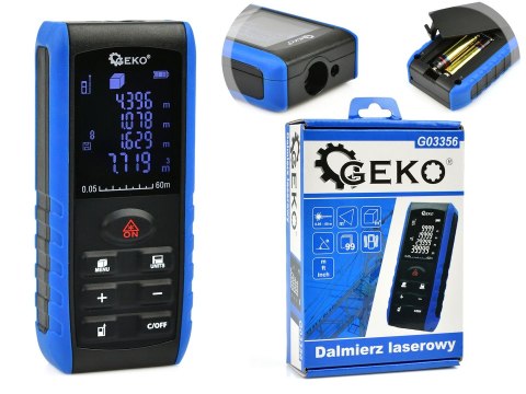 GEKO Dalmierz laserowy 60m LCD HD (40) G03356
