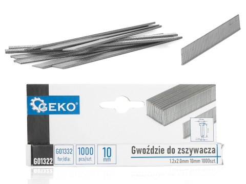 GEKO Gwoździe do zszywacza 1.2x2.0mm 10mm 1000szt. (200) G01322