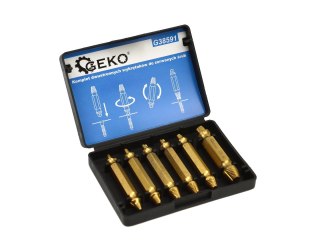GEKO Kpl. dwustronnych wykrętaków do zerwanych śrub 6szt. HSS4341 (100) G38591