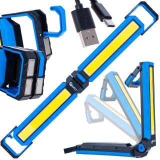 GEKO Lampa warsztatowa składana z magnesami LED COB 10W 4000mAh 1000lm (25) G15116