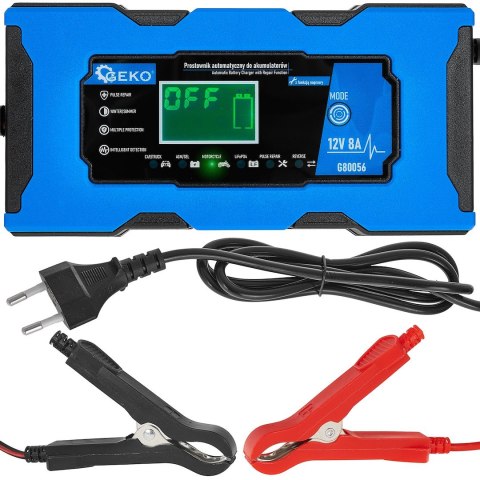GEKO Prostownik automatyczny do akumulatorów z funkcją naprawy 12V 8A (50) G80056