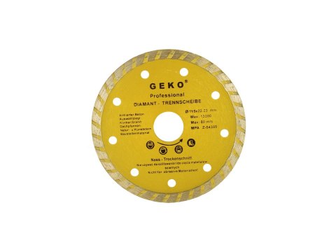 GEKO Tarcza diamentowa 115mm turbo GEKO (100) G00260