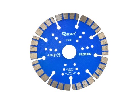 GEKO Tarcza diamentowa 125x10x22,2mm turbo GEKO PREMIUM by laser(100) G78321