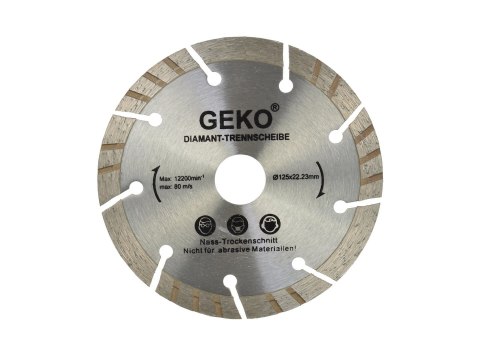 GEKO Tarcza diamentowa 125mm szara-laser (100) G00222