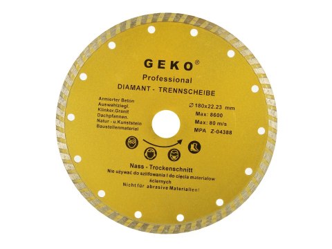 GEKO Tarcza diamentowa 180mm turbo GEKO (50) G00262