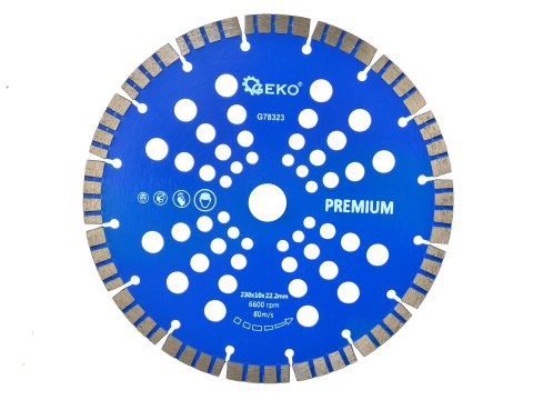 GEKO Tarcza diamentowa 230x10x22,2mm turbo GEKO PREMIUM by laser(25) G78323