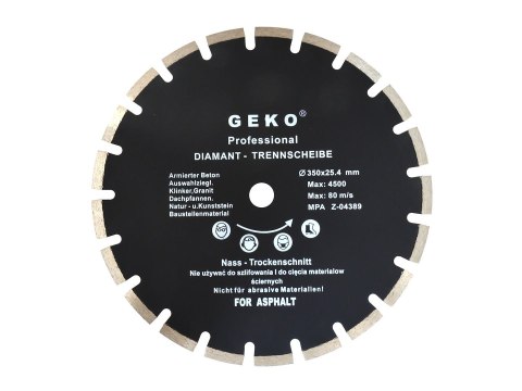 GEKO Tarcza diamentowa 350x25,4mm asfalt GEKO (10) G00279