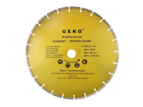 GEKO Tarcza diamentowa 350x8x32mm segment.GEKO (10) G00255