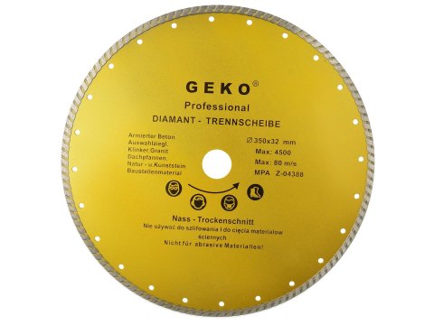 GEKO Tarcza diamentowa 350x8x32mm turbo GEKO (10) G00266