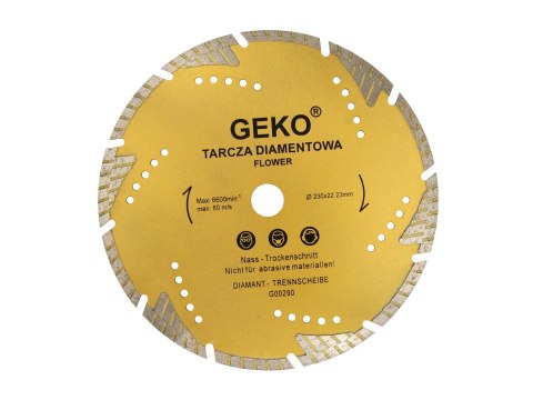 GEKO Tarcza diamentowa 230mm "flower" GEKO (25/40) G00290