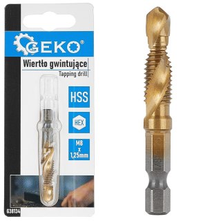 GEKO Wiertło gwintujące HSS M8 x 1,25mm HEX (50/250) G38134