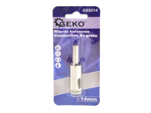 GEKO Wiertło koronowe diamentowe do gresu 14mm PROFI (1/40/200/480) G65014