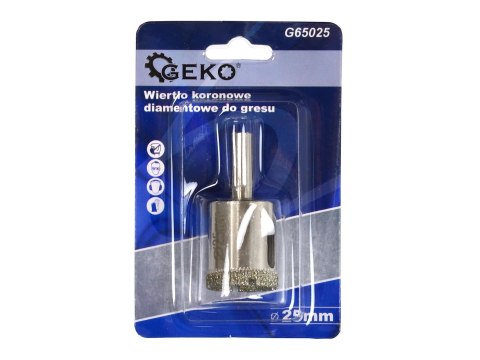 GEKO Wiertło koronowe diamentowe do gresu 25mm PROFI (1/2/12/320) G65025