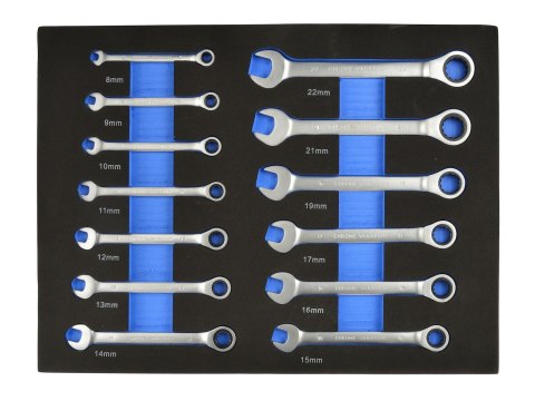 GEKO Wkład- zestaw kluczy z grzechotką 13el. 8-22mm (6) G10833C