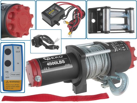 GEKO Wyciągarka elektryczna 12V 4500LB (2) G81705