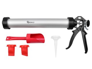GEKO Wyciskacz aluminiowy do mas szpachlowych + końcówki (10) G00667