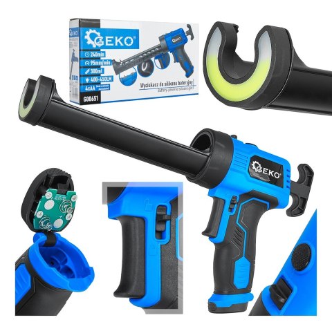 GEKO Wyciskacz do silikonu bateryjny (10) G00651