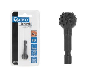 GEKO Zdzierak - tarnik kulisty do drewna 15mm HEX (50/250) G37515